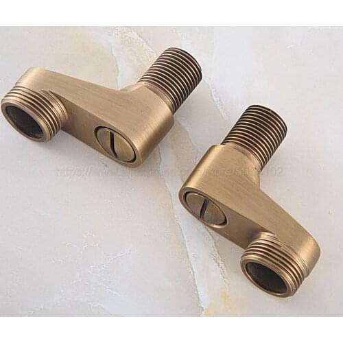 Antique Brass Wall Mounted Claw Foot Bath Tub Rain Shower Faucet Adjustable Adapter Swing Arms / Bathroom Accessory zba181