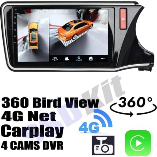 Car Audio Navigation GPS Stereo Media Carplay DVR 360 Birdview Around 4G Android System For HONDA City Ballade CM4 5 6 9 Grace