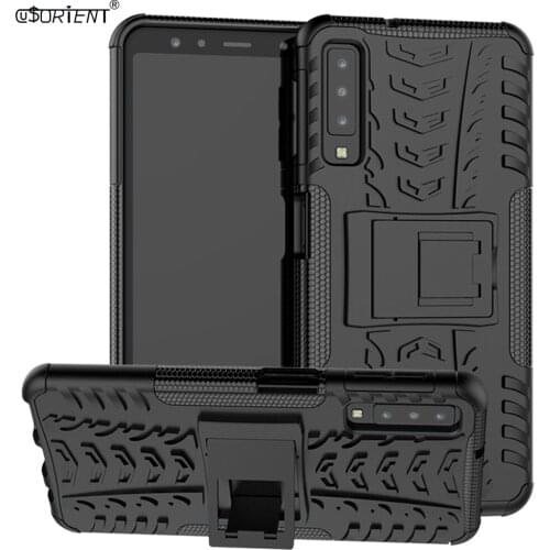 Bumper Case for Samsung Galaxy A7 2018 Shockproof Rugged Hybrid 2-layer Armor Cover SM-A750FN/DS SM-A750F/DS Fitted Phone Shell