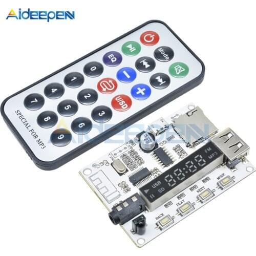 Digital LED Display Wireless Bluetooth MP3/FM Card Audio Module Decoding Board TF Micro SD Card With Infrared Remote Controller