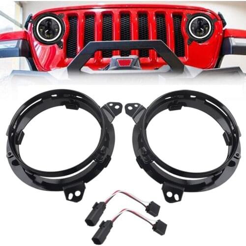 For Jeep Wrangler JL Headlight Bracket Holder Round Mount Brackets for JL 7 Inch Headlamp
