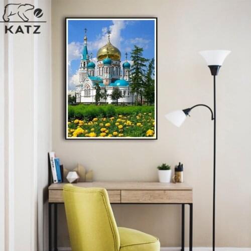 European Architecture Diamond Painting Landscape Embroidery Crossing Diy Mosaic Gift Living Room Cross Stitch Home Decoration