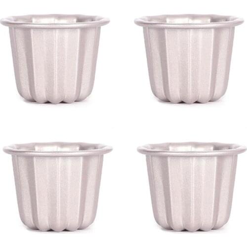 Canele Mold, Cannele Muffin Cup, 4Pcs Non-Stick Cannele Mould
