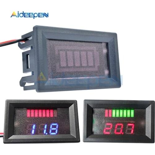 6V 12V 24V 36V 48V ACID Lead Battery Charge Level Indicator Battery Tester Lithium Battery Capacity Meter LED Tester Voltmeter