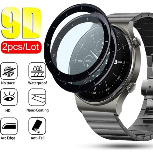 2pcs 9D Full Curved Protective Film For Huawei Watch GT2 Pro GT 2 GT2Pro 2Pro HD Smartwatch Screen Protector Soft Tempered Glass