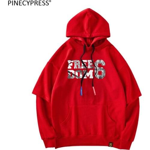 Quality 100% Cotton Anti-pilling Soft Terry Pocket Hip Hop Fashion Man Hoodie Black Red Casual Long Sleeve Men Hooded Sweatshirt