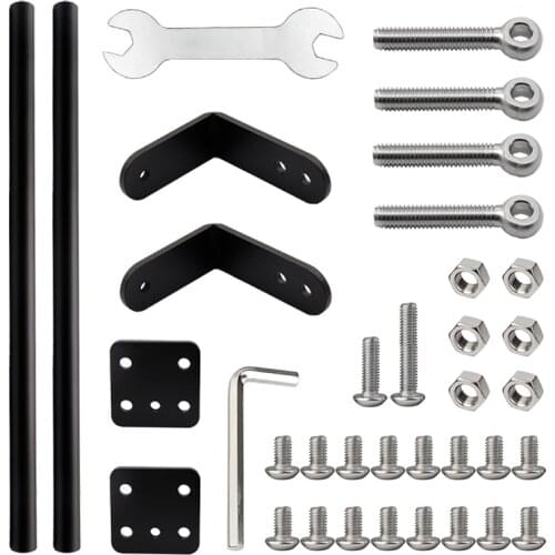 Upgrade 3D Printer Parts Supporting Pull Rod Kit Aluminum Alloy Tie Rod Set for Creality 3D Ender-3/Ender-3S/Ender-3 Pro