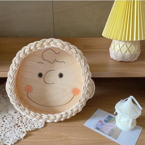 Creative ins Korean style cartoon cute animal fruit tray jewelry storage picnic candy snack basket pastoral decorations
