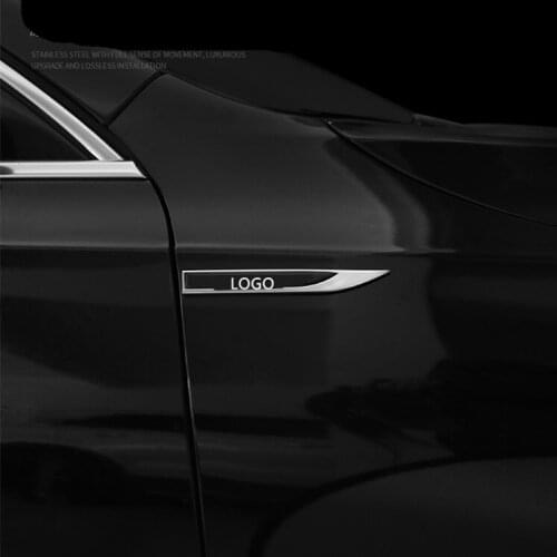 Metal Knif Side 3D Fender Emblem Sticker For Volvo XC60 S60L S90 XC90 ABA007