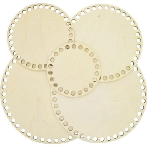 Set of 20 pieces Multiple Sizes Round Bottoms for Crochet Baskets Circle Wooden Base for Crocheting