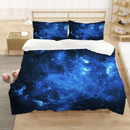 Night Duvet Cover Set Star Filled Dark Sky Bedding Sets Home Decoration Sun and Moon Quilt Covers Pillowcase Drop Shipping