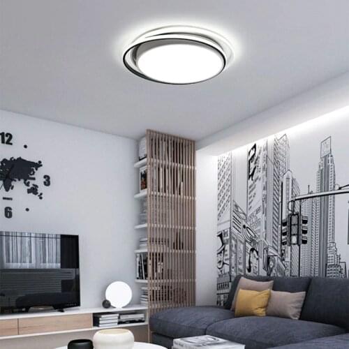 Nordic Minimalist Design Iron Acrylic Black Gold White Led Indoor Ceiling Light for Bedroom Living Dining Room Corridor Decor