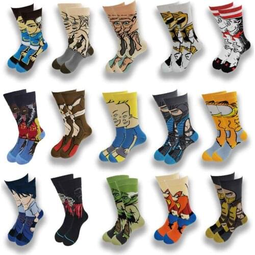 Good Quality Men And Women Cute Movie Cotton Socks Casual Hip Hop Creative Soft Comfortable Funny Novelty Dress Socks