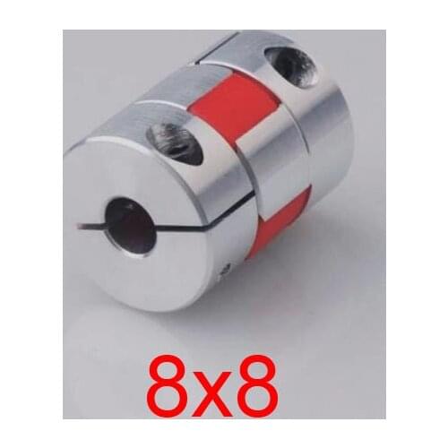 New 8x8 8mm 8mm aluminium flexible shaft Jaw spider Plum Coupling servo motor rolling ball screw coupler CNC Encoders D25 L30