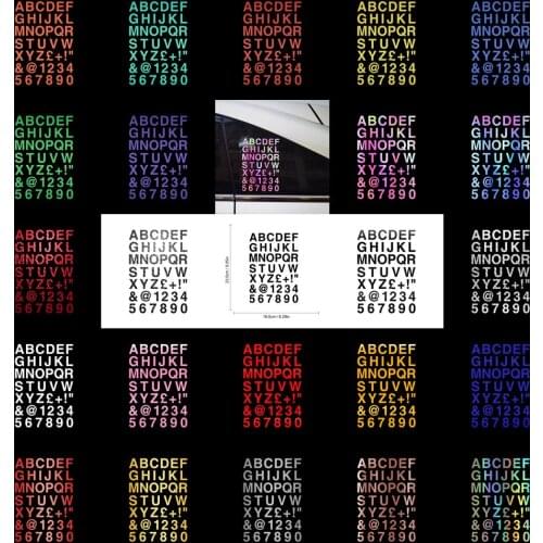 New DIY Car Sticker Alphabets and Numbers Letters Vinyl Decal Personalized Digital Decorative Stickers for Car Body Bumper Decor