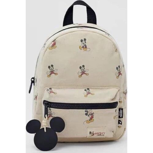 2021 New Arrival Mickey Mouse Printed Backpack Disney Childrens Cartoon Canvas Travel Bag