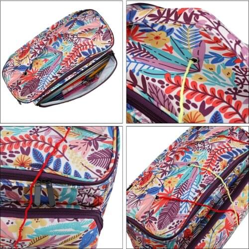 Protable Knitting Bag Yarn Storage Organizer Tote Bag Sewing Tool Holder Case