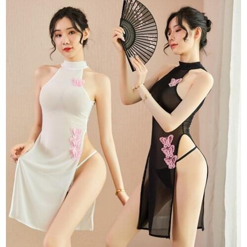 Sticky underwear new cheongsam girl temperament skirt sexy high fork restore ancient ways dress Chinese wind wraps buttock skirt