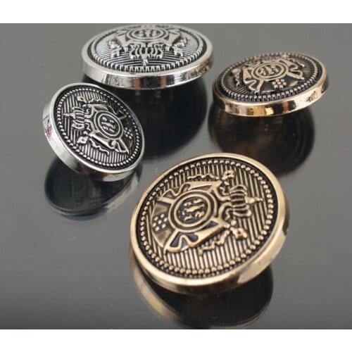 Gold-plated button British style high-end clothing accessories sewing electroplating metal button