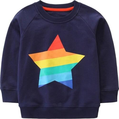 Jumping meters New Arrival Star Sweatshirts For Boys Girls Autumn Winter Clothing Cotton Hoodies For Children Sweaters Tops Boys