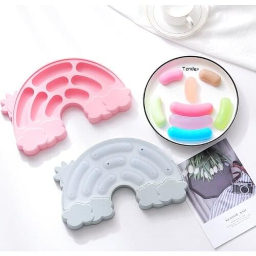 Rainbow Sausage Mold Baby Food Supplement Mold Children Sausage Ham Sausage Steam Sausage Mold Silicone Baby baking accessories