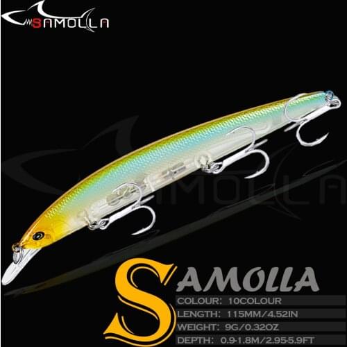 Fishing Tackle Lure Minnow Weight 9g Depth 0.9-1.8m Mino Floating Water Trolling Baits Pesca Wobblers For Pike Perch Fish Lures
