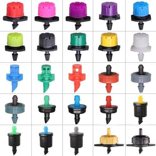 Variety Style Garden Drip Irrigation Dripper Fixed Flow Pressure Compensating Emitter 1/4'' Sprinkler Watering Refraction Nozzle