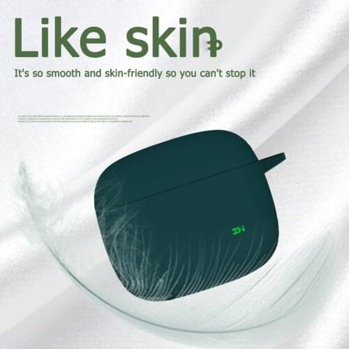 Silicone Case Cover for ZMI PurPods Pro True Wireless Earbuds Charging Case Shockproof Protective Skin with Keychain