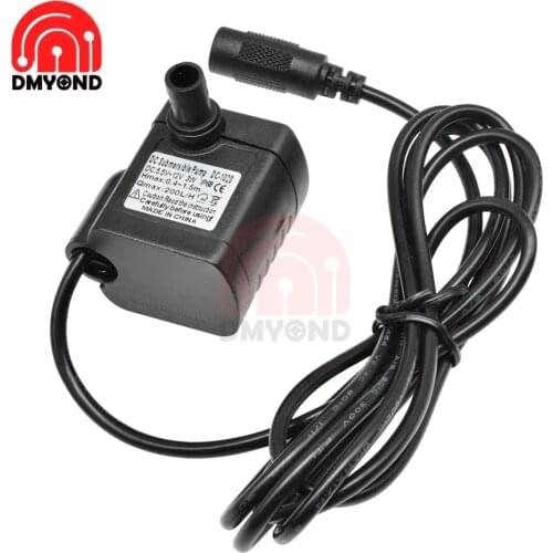Ultra-quiet DC 12V 3W 200L/H Flow Rate Waterproof Brushles Pump Submersible Water Pump Solar Micro USB Submersible Pump Fountain