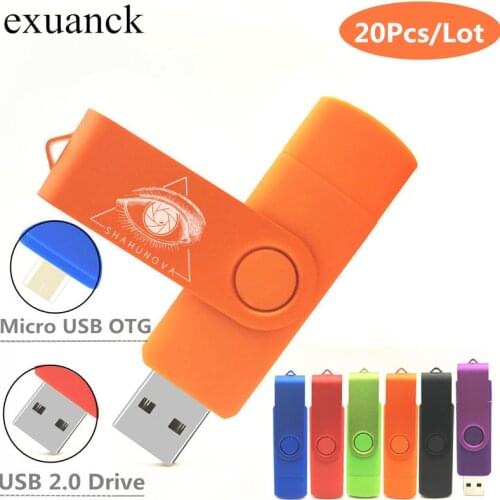 Custom Logo Mini Cle Usb Flash Drives 32GB 16GB Pen Drive 128GB Pendrive 64GB OTG 2 IN 1 Memoria Usb Stick 8GB 4GB U Disk