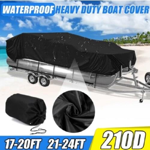 Waterproof Square Boat Cover Speedboat Towed-Type Fishing Boat Cover 210D Oxford Cloth Rainproof Sun Protection Cover