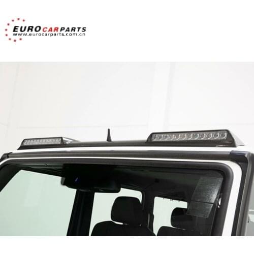 W463 light bar fit for G-class W463 G500 G550 G55 G63 G65 roof front spoiler B-style carbon fiber B800 light bar with LED