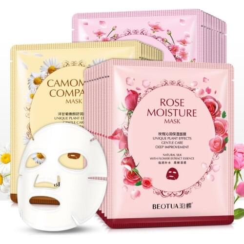 1PC Hyaluronic Acid Facial Mask Deep Moisturizing Face Mask Face Care Nourish Brighten Whitening Oil-control Skin Care TSLM2