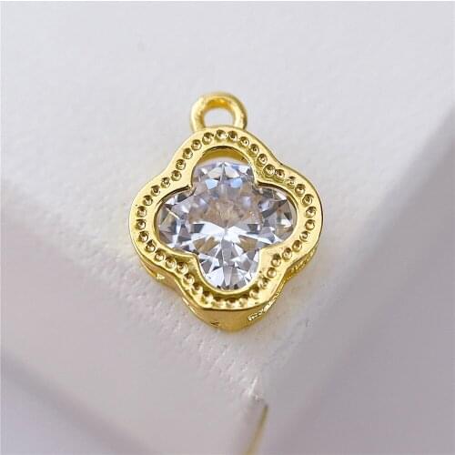 1PCS real 18K Gold plated jewelry accessories charms pendants DIY bracelet necklace making jewelry findings