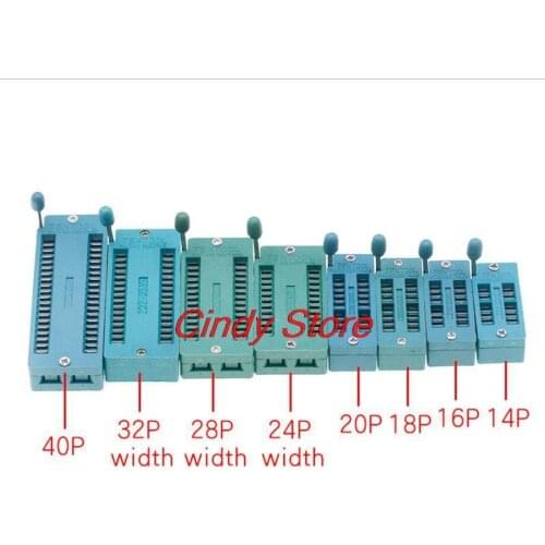 10pcs IC lock seat Test Universal zif socket 14 16 18 20 24 28 40 Pins
