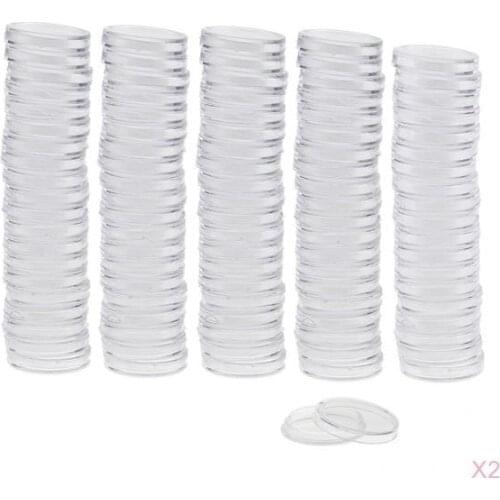 200 Coin Containers Coin Case Capsules Boxes Holder Case Coin Display Box