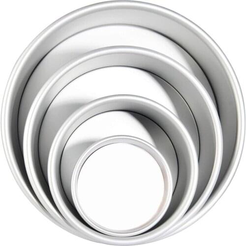 4 Pcs (4Inch/6Inch/8Inch/10Inch) Round Aluminum Cheesecake Pan With Removable Bottom, Nonstick & Pans Cake Pans