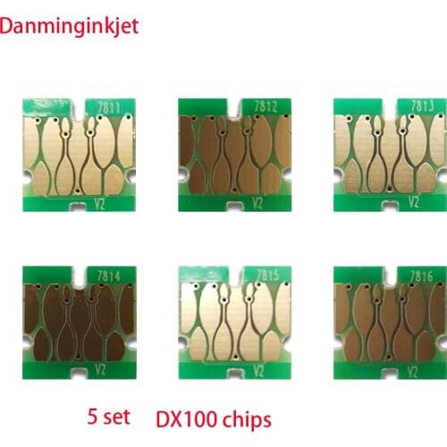 5 Set T7811-T7816 Ink Cartridge Chip For Fujifilm Frontier-S DX100 Fuji DX100 Printer T7811 ink tank Chips