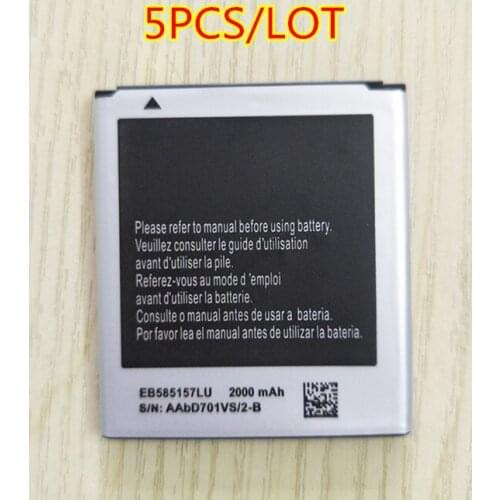 5PCS/LOT 2000mAh EB585157LU Battery Replacement for Samsung Galaxy Win i8520 i8530 i8550 i8552 i8558 i869 E500 phone battery