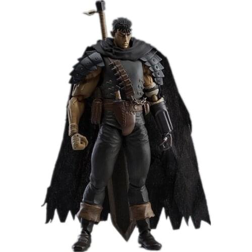 Anime Berserk Guts Assembly Ver. PVC Action Figure Black Swordsman Baserk Change Face Model Toy 17cm