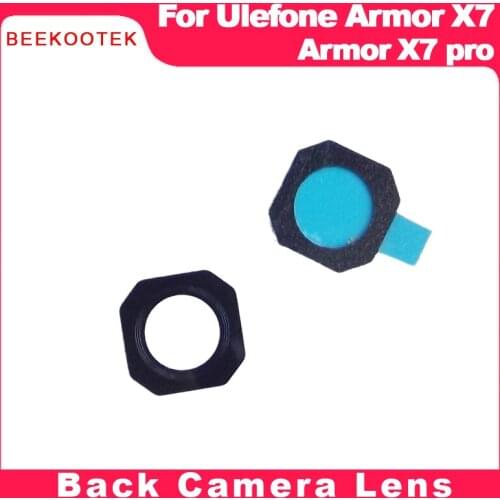 BEEKOOTEK New Original For Ulefone Armor X7 Rear Back Camera Lens Glass Spare Part Camera Protective For Ulefone Armor X7 Pro