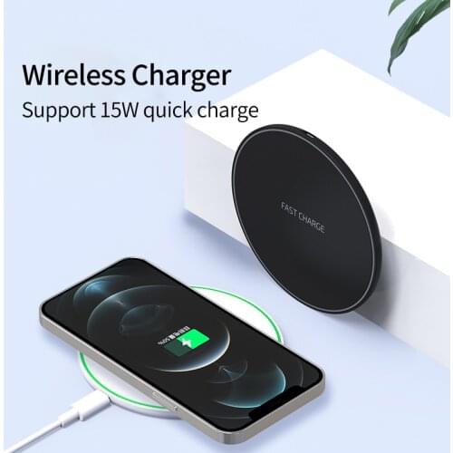Qi Fast Wireless Charger for IPhone 11 12 X XR XS Max 8 Wirless Charging for Samsung Xiaomi Huawei Phone 15W Qi Charger Wireless