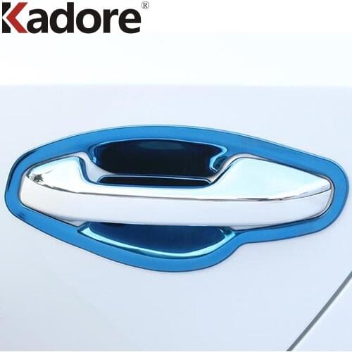 For Kia Cerato Forte K3 2019 2020 2021 Stainless Steel Blue Side Door Handle Bowl Cover Trim Frame Car Styling Accessories 4pcs