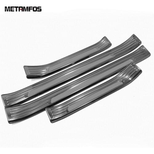 For Volkswagen T-Cross 2018 2019 2020 Exterior Door Sill Strip Scuff Guard Plate Protection Sticker Stainless Car Accessories