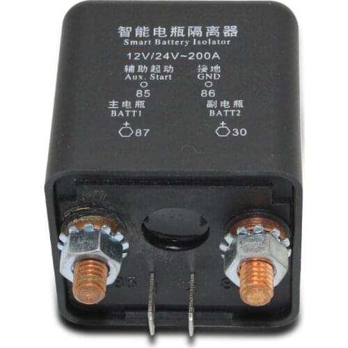 Motorhome Auto Camper Accessories 200A Smart Battery Isolator Dual Battery Combiner 12V/24V Caravan Accessories TYTXRV
