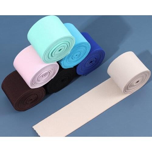 19color 4CM Plus soft high elastic skin-friendly belt decoration elastic band color nylon rubber band clothing accessories