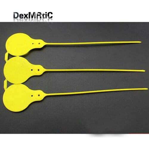 50pcs plastic seal cable tie lable with steel sheet disposable anti-theft 210mm