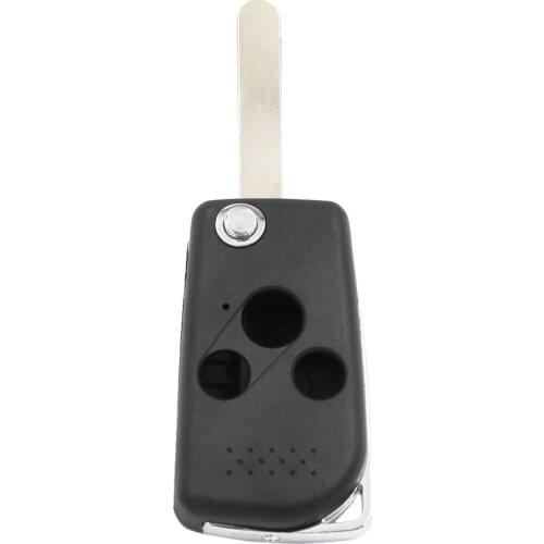 HKOBDII Modified Flip Remote Key Shell Case 3B Folding Car Key Housing Cover for Honda Accord Civic CR-V Pilot Fit Uncut Blade