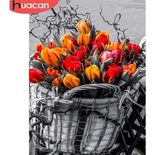 HUACAN 5D DIY Diamond Painting Full Drill Flowers Diamond Embroidery Handcraft Home Decoration Gift