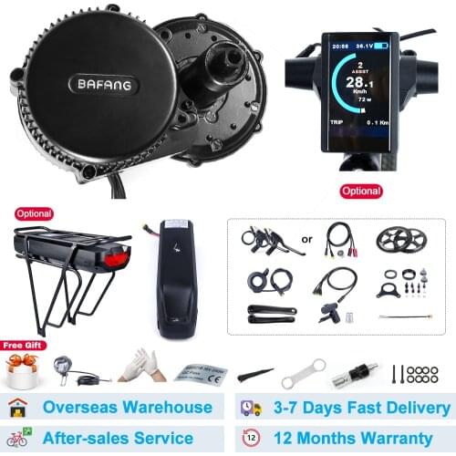 BBS02B 48V 750W Bafang Mid Drive Motor Electric Bicycle Conversion Kit With Battery E-Bike Energy 8fun Electric Bike Motor Kits